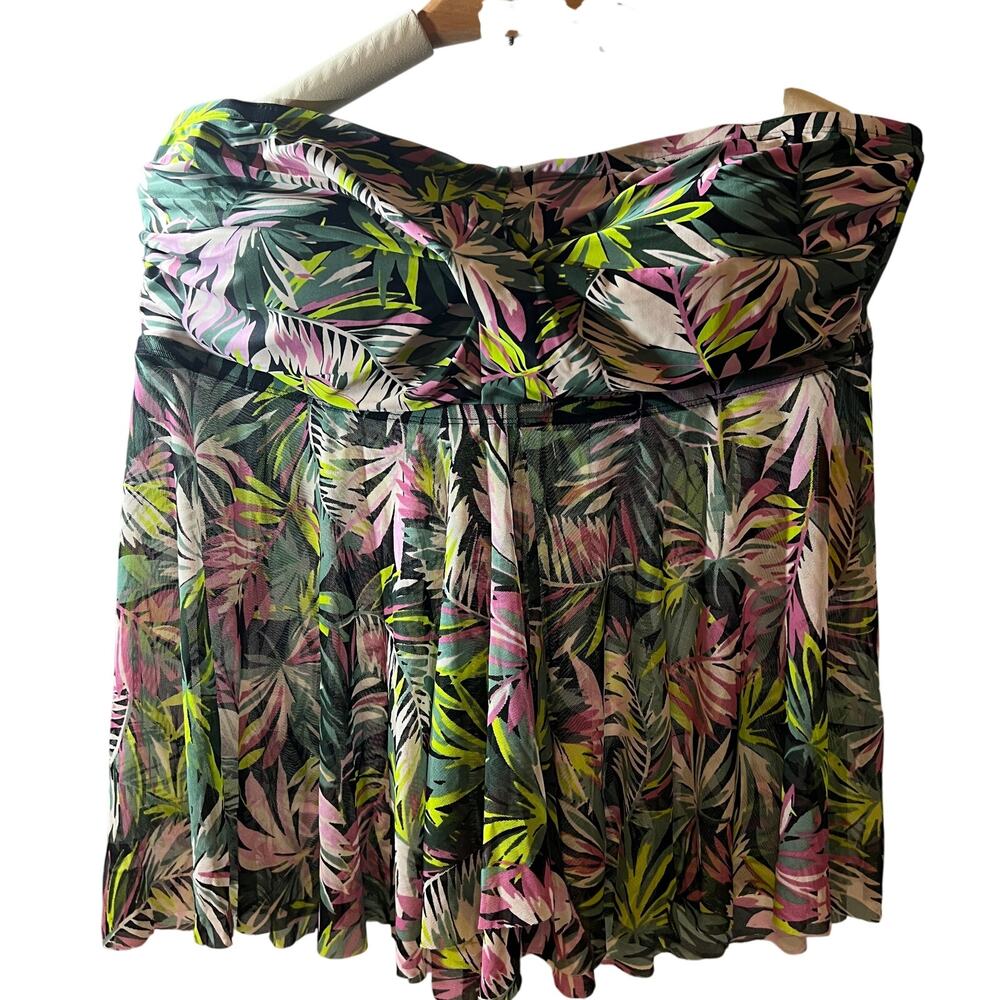 Kona Sol Women's Plus Size Flyaway Bandeau Swim Tankini Top - Size 3X - NWOT